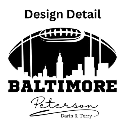 Personalized Baltimore Football Cake Pan: Engraved Aluminum Baking Tin
