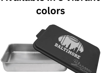 Personalized Baltimore Football Cake Pan: Engraved Aluminum Baking Tin