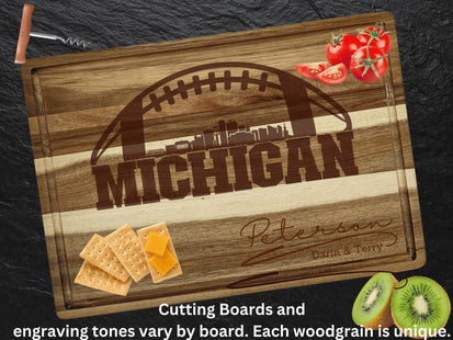 Custom Michigan Football cutting board.