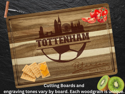 Personalized Tottenham Football Fan Acacia Wood Cutting Board