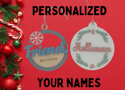 Personalized Holiday Ornament Kit: DIY Wood Craft Set