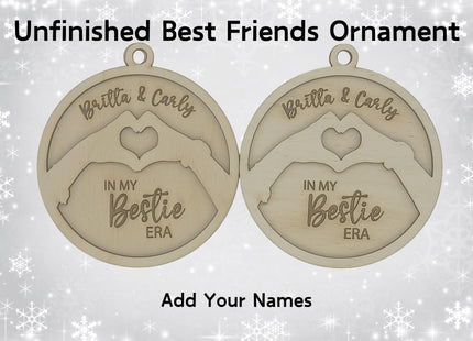 Best Friends Personalized Holiday Ornament Kit | DIY Besties Craft Set | Friends Christmas Party | Kids Art Painting | Eras Crafting Fun