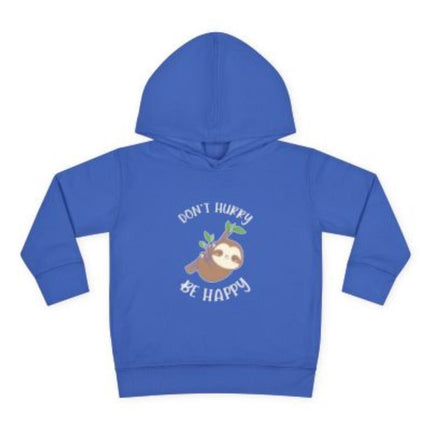 Toddler Sloth Sweatshirt | Don't Hurry Be Happy Sweatshirt | Kids Hooded Sweatshirt | Animal Lover Gift | Child Sloth Gift | Sloth Hoodie