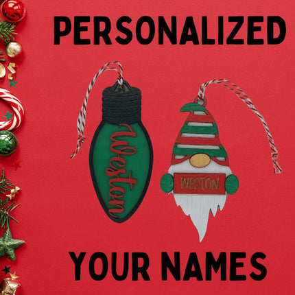 Personalized Holiday Ornament Kit: DIY Baltic Birch Craft Set