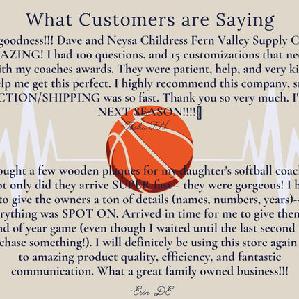 Personalized Basketball Coach Plaque: Custom Team Photo Gift