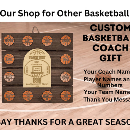 Personalized Basketball Coach Plaque: Custom Team Photo Gift