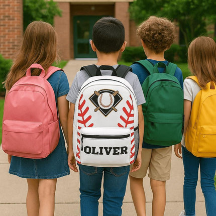 Personalized Baseball Backpack: Custom Name, Waterproof School Bag