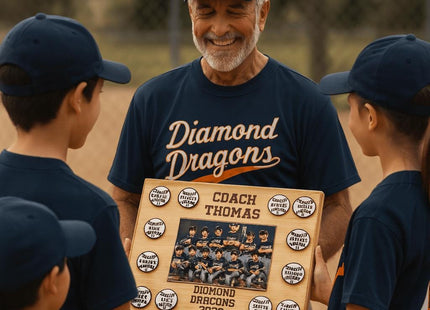 Personalized Baseball Coach Plaque: Team Photo Keepsake, End of Season Gift