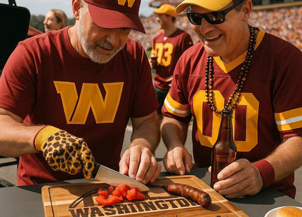 Personalized Washington Football Fan Cutting Board: Acacia Wood Charcuterie Board