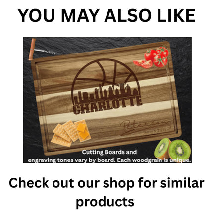Personalized Acacia Wood Football Cutting Board: Carolina Sports Fan Gift