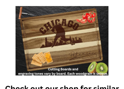 Chicago Football Cheese Board | Personalized Acacia Charcuterie Board