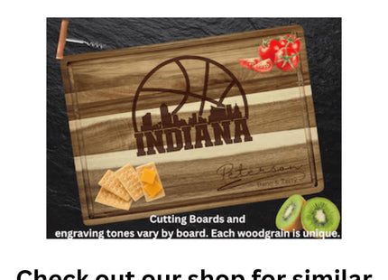 Personalized Indianapolis Football Cutting Board: Engraved Acacia Wood Serving Tray