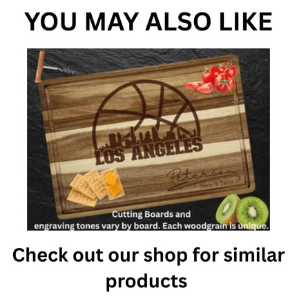 Los Angeles Football Cheese Board | Personalized Acacia Charcuterie Board