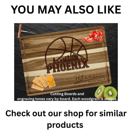 Personalized Arizona Football Cutting Board: Engraved Acacia Wood Super Bowl Decor