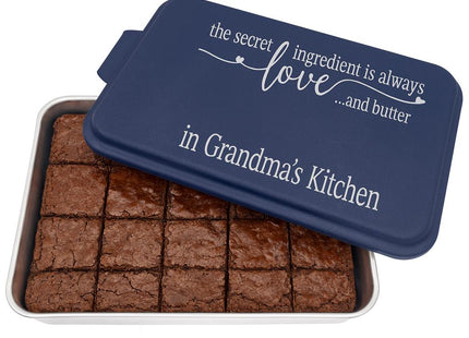 User Aluminum Cake Pan | Personalized Cake Pan | Cake Pan With Lid | The Secret Ingredient is Love and Butter