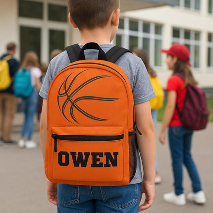 Personalized Basketball Backpack: Custom Name School Bag for Kids