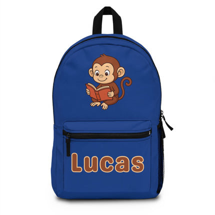 Personalized Monkey Backpack: Custom Name School Bag, USA Made