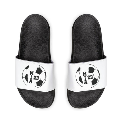 Personalized Youth Soccer Slides: Custom Name & Number Sandals