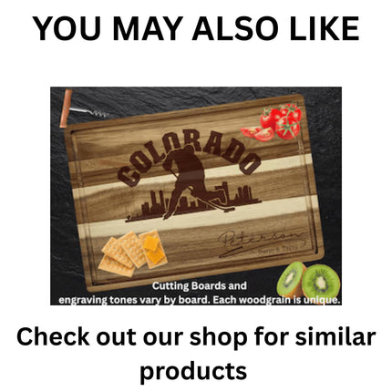 Personalized Denver Football Cutting Board: Acacia Wood Super Bowl Decor