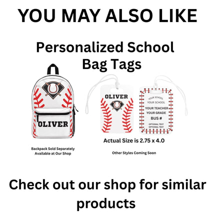 Childs Baseball Lunch Bag | Personalized Kids Lunch Box | Insulated School Lunch Bag