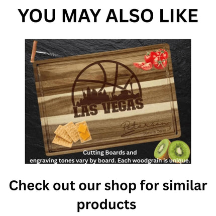 Personalized Las Vegas Football Fan Acacia Wood Cutting Board