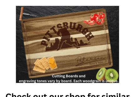 Pittsburgh Football Cheese Board | Personalized Acacia Charcuterie Board