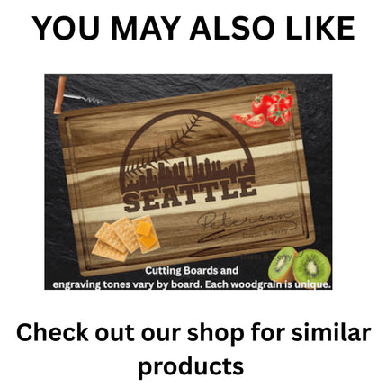 Seattle Football Cheese Board | Personalized Acacia Charcuterie Board