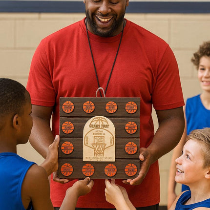 Personalized Basketball Coach Plaque: Custom Team Award, End of Season Gift