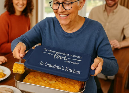 User Aluminum Cake Pan | Personalized Cake Pan | Cake Pan With Lid | The Secret Ingredient is Love and Butter