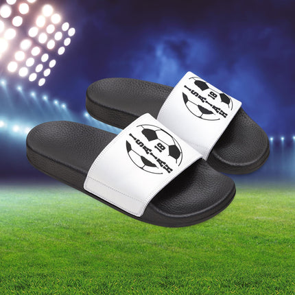 Personalized Youth Soccer Slides: Custom Name & Number Sandals