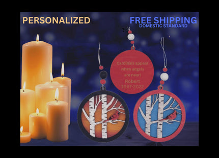 Personalized Golf Memorial Ornament: Hand-Painted Sympathy Keepsake