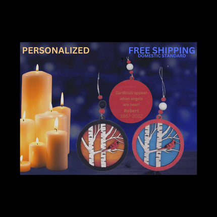 Personalized Golf Memorial Ornament: Hand-Painted Sympathy Keepsake