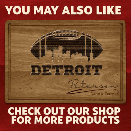 Personalized Detroit Baseball Cutting Board: Engraved Acacia Wood Gift