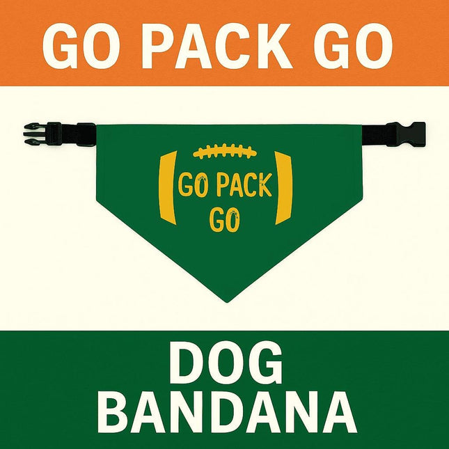Go Pack Go Dog Bandana Collar: Wisconsin Football Pet Gift