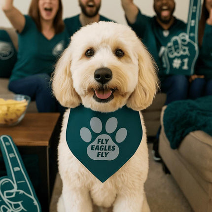 Philadelphia Football Dog Bandana Collar – Fly Eagles Fly Pet Accessory | Adjustable Gameday Dog Collar | Football Gift for Dog Lovers