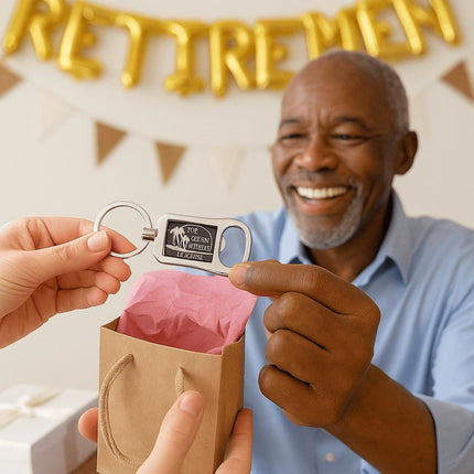 Bottle Opener Keychain, It's 5 O'Clock Everywhere, I'm Retired, Retirement Keychain Bottle Opener