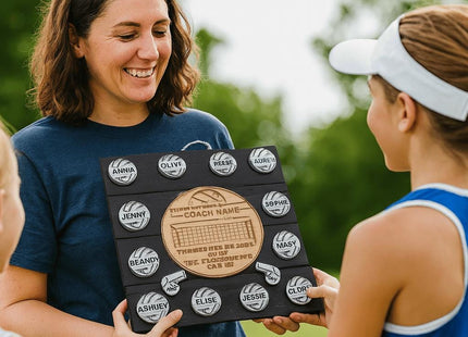 Personalized Volleyball Coach Thank You Plaque: Custom Team Award