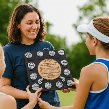 Personalized Volleyball Coach Thank You Plaque: Custom Team Award