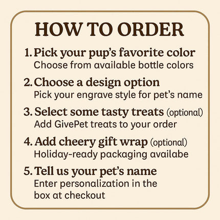 Personalized Dog Travel Water Bottle 3-in-1 | Custom Pet Name Bottle with Bowl & Treat Storage | Hiking Dog Water Bottle | Pet Travel Gift