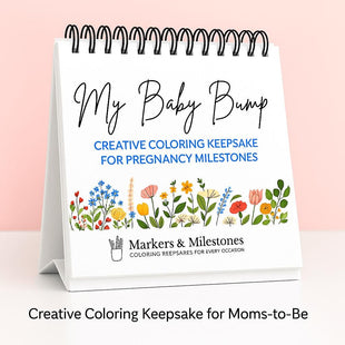 Baby Bump Pregnancy Flip Book | 8.25” Easel Display Keepsake | 62-Page Expecting Mom Gift | Weekly Milestone Journal | Baby Shower Gift