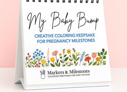 Pregnancy Gift Set | Baby Bump Milestone Flip Book + Personalized Baby’s First Christmas Ornament 2025 | Expecting Mom Baby Shower Gift