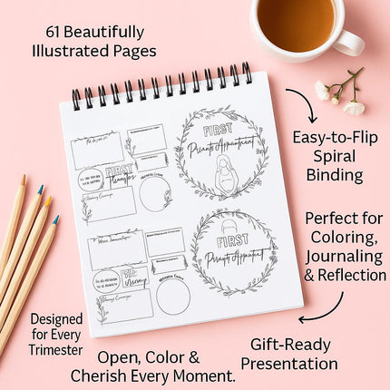 Pregnancy Gift Set | Baby Bump Milestone Flip Book + Personalized Baby’s First Christmas Ornament 2025 | Expecting Mom Baby Shower Gift