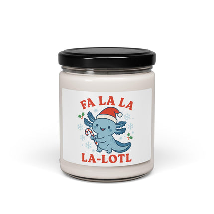 Axolotl Christmas Candle – Fa La La La-Lotl Holiday Gift | Apple Harvest • Cinnamon Vanilla • Christmas Warmth | Soy Wax Candle