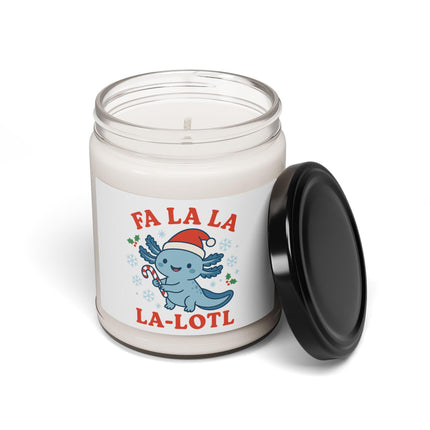 Axolotl Christmas Candle – Fa La La La-Lotl Holiday Gift | Apple Harvest • Cinnamon Vanilla • Christmas Warmth | Soy Wax Candle