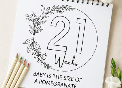 Baby Bump Pregnancy Flip Book | 8.25” Easel Display Keepsake | 62-Page Expecting Mom Gift | Weekly Milestone Journal | Baby Shower Gift