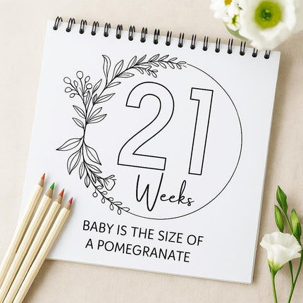 Pregnancy Gift Set | Baby Bump Milestone Flip Book + Personalized Baby’s First Christmas Ornament 2025 | Expecting Mom Baby Shower Gift