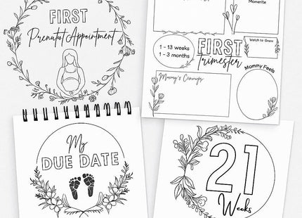 Baby Bump Pregnancy Flip Book | 8.25” Easel Display Keepsake | 62-Page Expecting Mom Gift | Weekly Milestone Journal | Baby Shower Gift