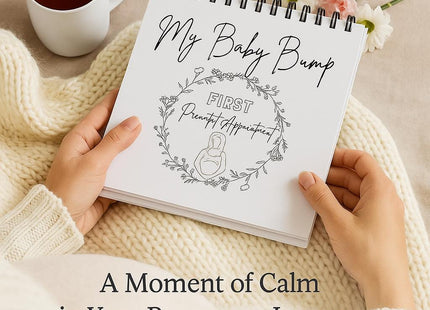 Baby Bump Pregnancy Flip Book | 8.25” Easel Display Keepsake | 62-Page Expecting Mom Gift | Weekly Milestone Journal | Baby Shower Gift