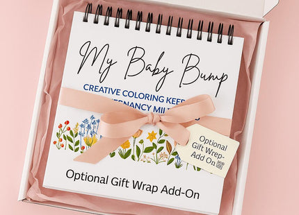 Pregnancy Gift Set | Baby Bump Milestone Flip Book + Personalized Baby’s First Christmas Ornament 2025 | Expecting Mom Baby Shower Gift