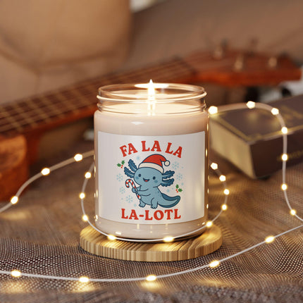 Axolotl Christmas Candle – Fa La La La-Lotl Holiday Gift | Apple Harvest • Cinnamon Vanilla • Christmas Warmth | Soy Wax Candle